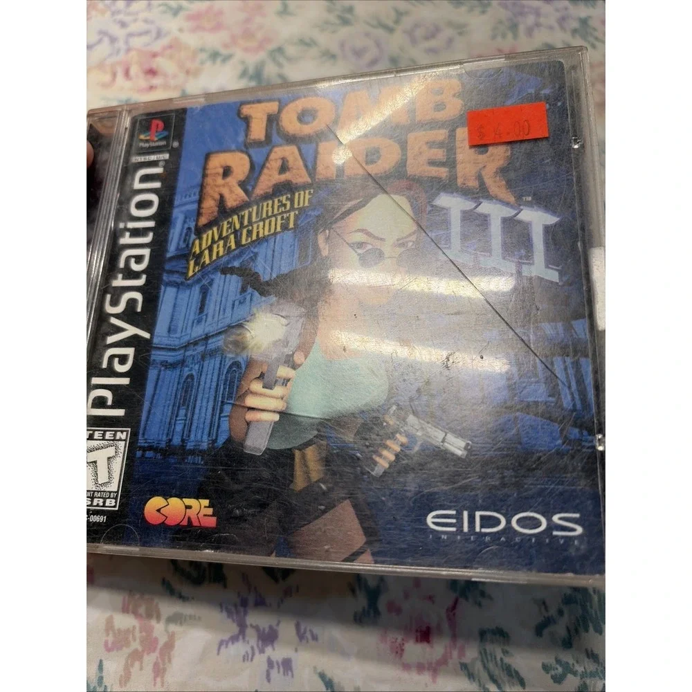 Playstation Video Game Tomb Raider III Adventures‎ of Lara Croft Complete